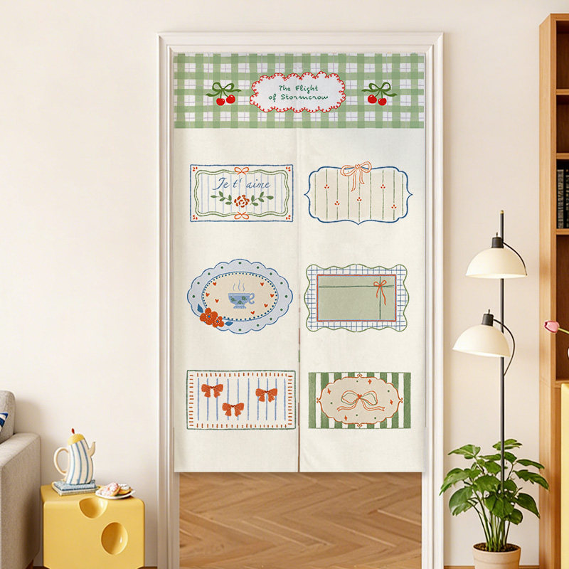 Commercial Printing Rates - VIKAMA Blue Grid French Noren Door