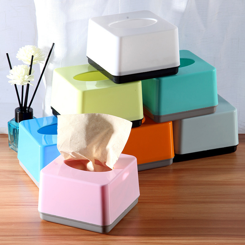 Commercial Printing Usa - Commercial Grade Square Plastic Tissue Box