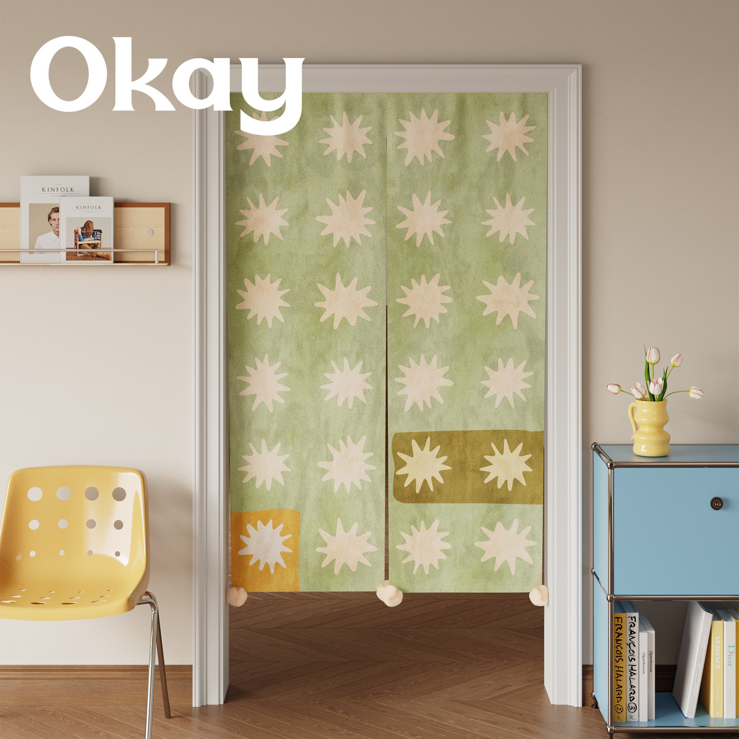 Commercial Printing Rates - VIKAMA Light Blue Hand Noren Door