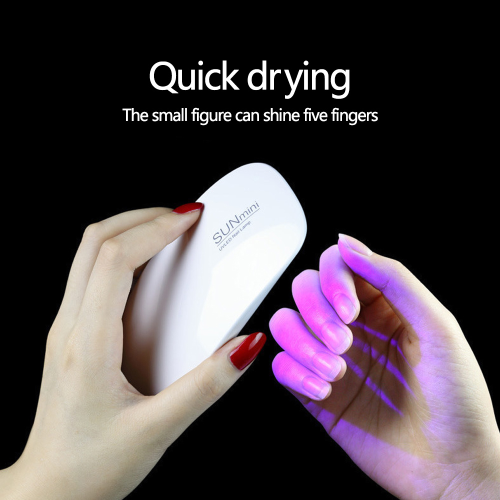Portable 6 LED UV Nail Lamp 6W - Uv Led Lamp Printer 评论和价格