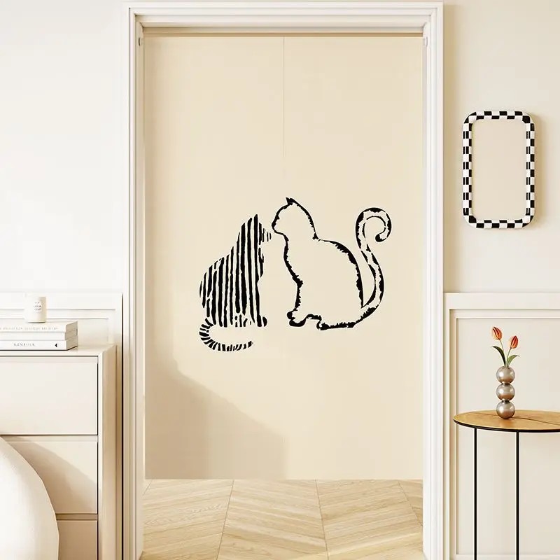 VIKAMA Minimal Line Cat Noren  - Commercial Printing Rates 评论和价格