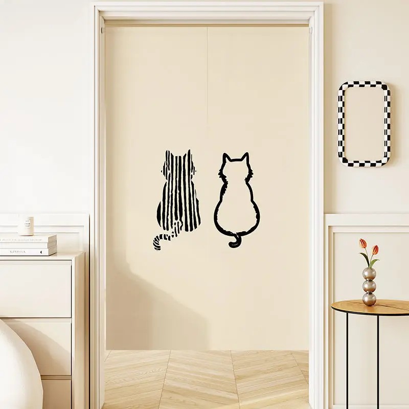 VIKAMA Minimal Line Cat Noren  - Commercial Printing Rates 评论和价格